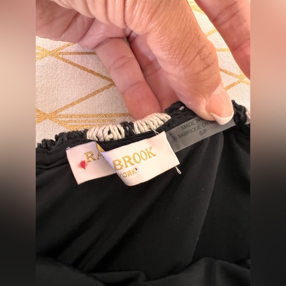 Ramy Brook Irina Floral Crochet Halter Black & White Mini Dress Size S/P - Picture 12 of 14